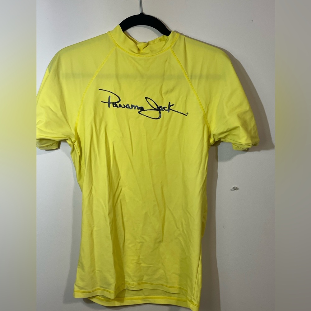 Panama Jack rash‎ guard swim shirt unisex Bright yellow Small sun protection